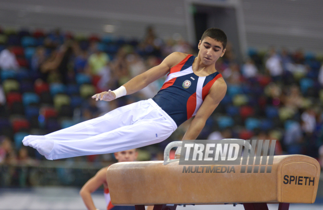 Kişi idman gimnastikası üzrə 22-ci Bakı Çempionatı və Birinciliyi. Bakı, Azərbaycan, 02 oktyabr 2015